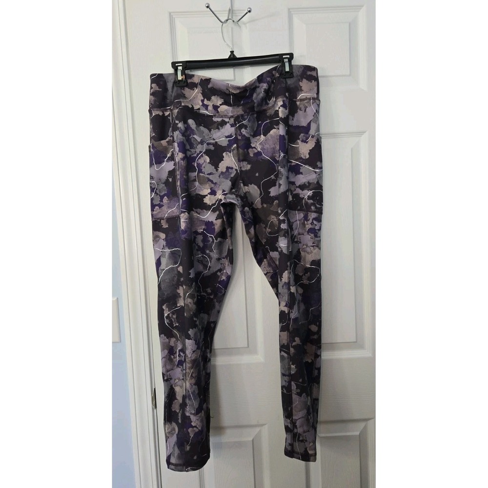 Live Well Active Multicolo Abstract Print Pocket Leggings XL 28" Athletic